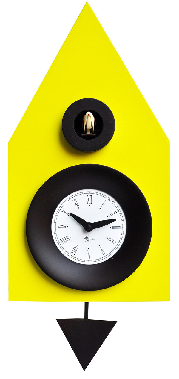Orologio a Cucù da Parete 20x36x13cm Pirondini Italia Dark Giallo Zolfo prezzo