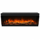 Camino Elettrico da Incasso a Parete Frontale 127x18x46 cm Detroit LED RGB e APP  