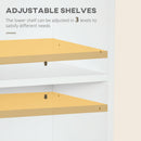 Libreria 4 Cassetti 3 Ripiani 76x30x173 cm in MDF e Truciolato Bianco e Grigio