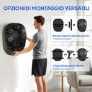 Macchina da Boxe a Parete con 9 Modalità Luci LED e Connessione Bluetooth 61x48x11 cm Nero      