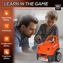 Officina Camion Giocattolo per Bambini 40x39x47 cm con 61 Accessori Arancione
