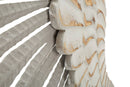 Pannello Ali Natural Coppia 43,8x2,5x104 cm in Ferro e MDF Bianco effetto lavato      