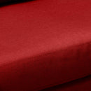 Divano 3 Posti 181x79x84 cm in Tessuto Rosso