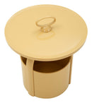 Tavolinetto Portagiornali Iris Crema Ø44x43 cm in Polipropilene Crema      