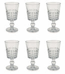 Set 6 Calici Ø8,4x17 cm in Vetro Villa d'Este Home Tivoli Pixel Trasparente
