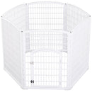 Recinto per Animali Domestici Cani Gatti Ø135 cm in Plastica  Bianco
