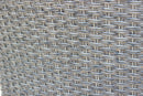 Set Salotto da Giardino Divano 2 Poltrone e Tavolino con Cuscini in Wicker Grigio