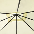 Tendone Gazebo da Giardino Bianco in Metallo 3x3m 