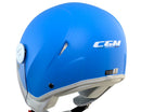 Casco Demi-Jet per Bambini Visiera Lunga CGM Magic Mono 205A Azzurro Opaco Varie Misure