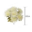 Set 6 Cespuglio di Spider Artificiale con 7 Fiori Altezza 35 cm Beige