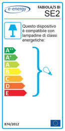 Sospensione 1xE27 Montatura Quadro Bianco E-Energy Fabiola
