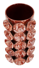 Vaso Drop 12,5x12,5x24 cm in Ferro Rosso      