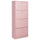 Scarpiera 4 Ante 63x24x150 cm Ripiani Doppia Profondità in MDF Rosa