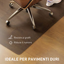 Tappetino per Sedia Ufficio Salvapavimento 120x90 cm in Plastica Nera Trasparente   