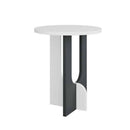 Tavolino da Soggiorno 40x40x47 cm in MDF Luna Bianco e Antracite