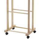Appendiabiti Indossatore Salvaspazio Ingresso 5x44,5x97,5 cm in Legno di Faggio