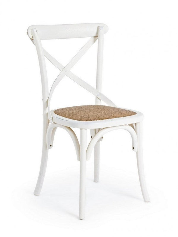 Sedia Cross Bianco in Legno prezzo