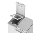 Armadio Pattumiera Differenziata 2 Ante 94x45x87 cm Keter Recyclo Basic Grigio e Bianco  