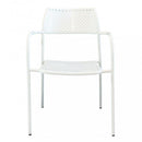 Sedia da Giardino Windsor Impilabile 56x56x78 h cm in Acciaio Bianco