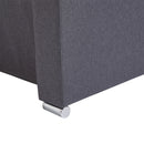 Poltroncina Moderna con Rivestimento in Tessuto Grigio Scuro 81x73x78 cm 