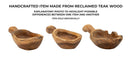 Svuotatasche Spoon 36x16x8 cm in Teak Riciclato      