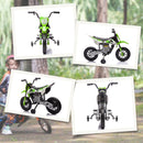Moto Elettrica per Bambini con Rotelle e Indicatore di Carica Verde  