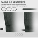 Telo di Ricambio per Tenda a Bracci Retrattile 4x2,5 m in Poliestere Anti UV Grigio  