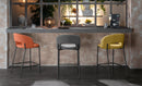 Set 2 Sgabelli 52x50x89 cm in Tessuto Greta Arancio
