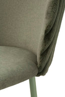 Sgabello Bar Alaska B Verde Set 2 Pz 55x58x106 cm in Compensato e Spugna e Ferro e Poliestere Verde      