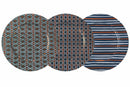 Set 6 Sottopiatti in Metallo Ø33 cm Villa d'Este Home Tivoli Geometric