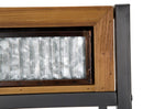 Porta Telefono Irish 50x40x121 cm in Ferro e Legno di Abete Marrone e Grigio