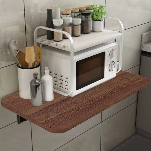 sconto Tavolo Salvaspazio da Muro a Ribalta 80x60 cm in MDF Noce