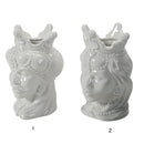 Set 2 Vasi Testa di Moro 12x12x19,5 cm  in Ceramica VdE Tivoli 1996 Sicilia