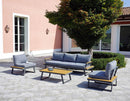Set Salotto da Giardino in Alluminio Divano 2 Poltrone e Tavolino Vorghini Amburgo
