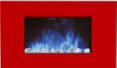 Camino Elettrico da Parete Effetto Fiamma 2000W CheminArte Red Line Rosso