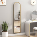 Specchio da Terra e Parete a Figura Intera con Cavalletto 40x160 cm Cornice Effetto Pietra in PS Beige      