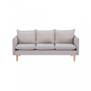 Divano 3 Posti Florin 188x84x51 h cm in Tessuto Beige