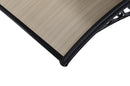 Pensilina Tettoia Modulabile in Policarbonato Alveolare Nero Fumè 100X60cm Bertozzi Naxos