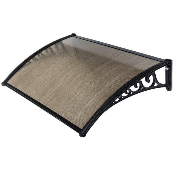 prezzo Pensilina Tettoia Modulabile Policarbonato Alveolare Nero Fumè 120X100cm Bertozzi Naxos