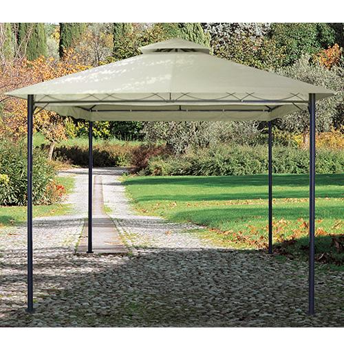 Gazebo da Giardino 3,5X3,5M Struttura in Ferro Copertura Beige Bertozzi Space prezzo