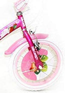 Bicicletta per Bambina 14" 2 Freni con Cestino e Borse Laterali Fuxia