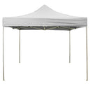 Gazebo Richiudibile Pieghevole 3x3m in Acciaio e PVC Impermeabile Bianco