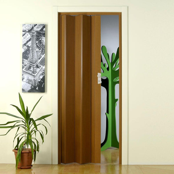 acquista Porta a Soffietto da Interno 83x214 cm in PVC Caroline Legno Scuro