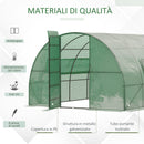 Serra da Giardino a Tunnel 570x292x197 cm per Orto in Acciaio e Copertura Verde
