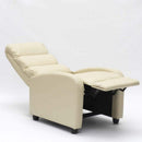 Poltrona Relax Reclinabile Manuale 69x91x102 cm in Similpelle Beige