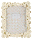 Cornice Lotus 20,8x2x25,9 cm in Resina e Vetro Crema      
