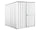 Casetta Box da Giardino in Lamiera di Acciaio Porta Utensili 175x185x192 cm Enaudi Bianco