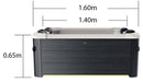 Vasca Idromassaggio da Esterno Spa Riscaldata 160x160x65 cm 6 Posti Wi-Fi Oslo Smart