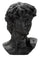 Scultura Testa Antica Nera 44x35,5x60 cm in Poliresina