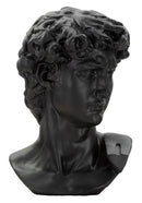 Scultura Testa Antica Nera 44x35,5x60 cm in Poliresina